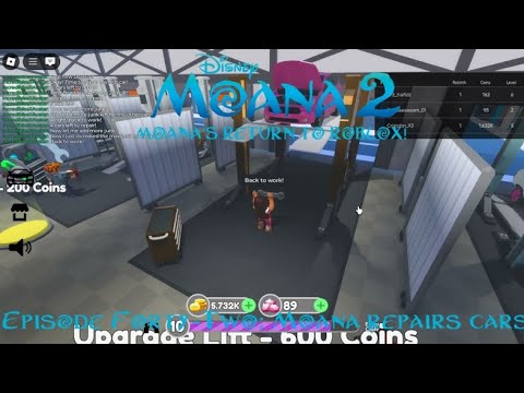 Moana's return to ROBLOX! Episode 42 | Moana repairs cars