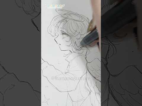 【ペン一発書き】『キミは何処へ向かおうと言うの？』イラストメイキング🎨🦜#Shorts  #illustration