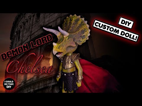 Demon Lord Chelsea! Custom Doll Repaint: Barbie Monster Mashup!!!