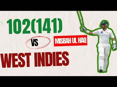 Misbah Ul Haq 102  VS West Indies 2011