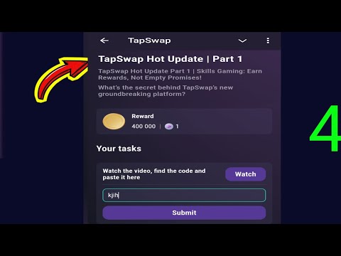 TapSwap Hot Update | Part 1 | Tapswap Code | TapSwap Hot Update Part 1 | Skills Gaming: Earn Rewards