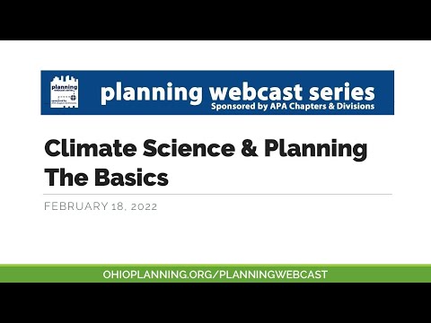 Climate Science & Planning: The Basics