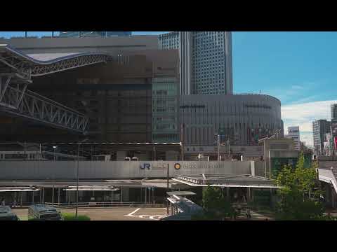 JR大阪駅を横から（電車到着編）4K