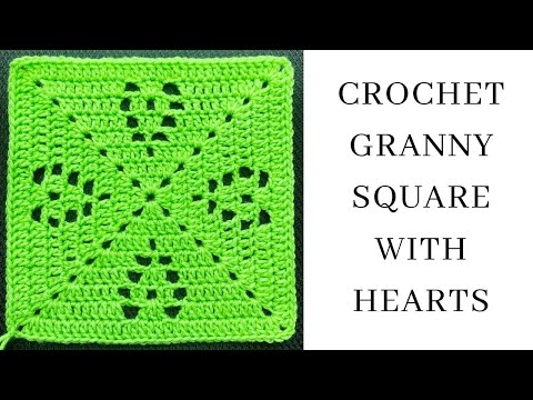 Granny Square with Hearts