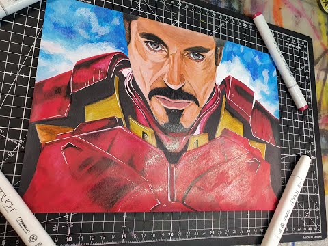 Drawing Iron Man Tony Stark