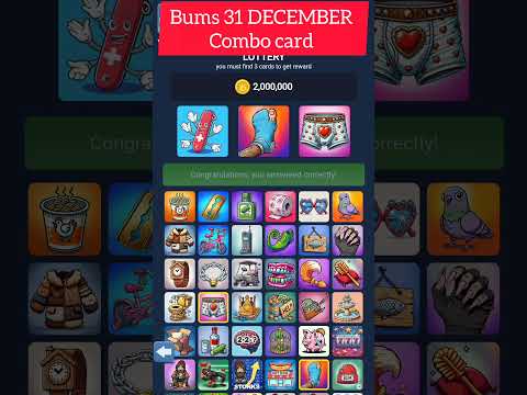 BUMS 31 DECEMBER COMBO CARD