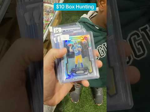 $10 box hunting 💯 We miss any Gems? #sportscards #cardcollecting #cardshow