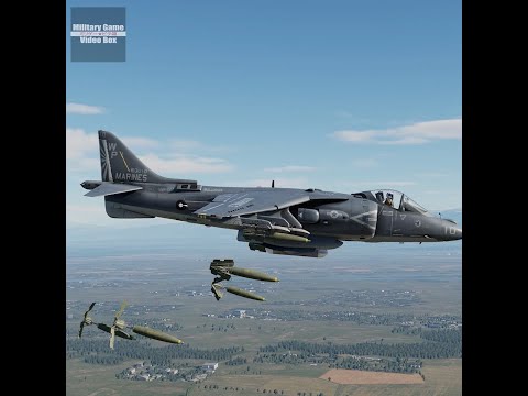 AV-8B Harrier II salvo bombing 【DCS: AV-8B RAZBAM】 #Shorts