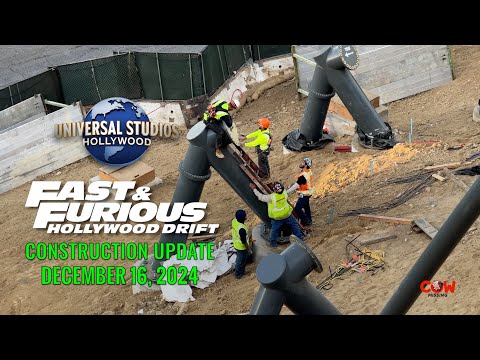 Calibrating New Roller Coaster Fast & Furious: Hollywood Drift Universal Studios Hollywood