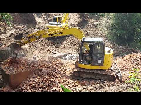 SUMITOMO SH75 MIDI EXCAVATOR BREAKDOWN BRIDGE FONDATION