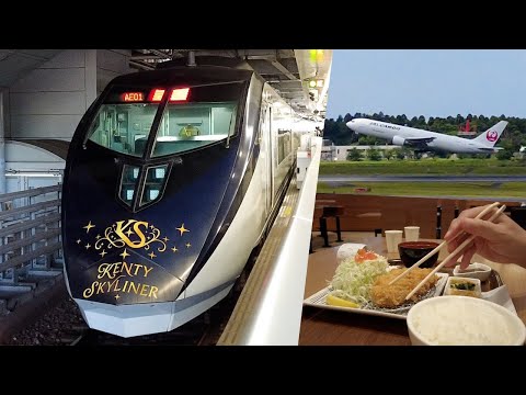 To Narita Airport on the Keisei Skyliner! The observation deck at Narita Airport was amazing.