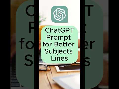 ChatGPT Prompt to write Email Subject Lines that get OPENS! #ChatGPT #chatgptprompts #emailmarketing