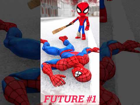 Spider-man looks to the future: who is the impostor? #gta #spiderman #funny #funnyvideo #shorts