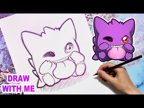 How to Draw Gengar (Pencil) EASY Step by Step Art Lesson