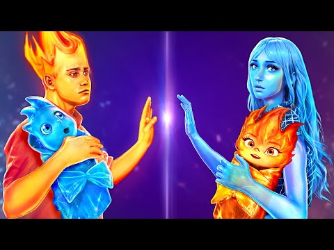 Parázsnek és Wade-nek az Elementalból gyermekei vannak! Fire vs Water Parenting Hacks