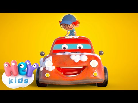 ¡Vamos a lavar el coche! 🚘 Splish splash | Canciones para Niños | HeyKids - Canciones infantiles