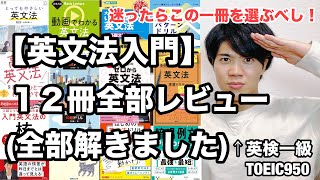 【参考書レビュー】「入門文法書ルート」&「12冊超詳細レビュー」(大学受験/英検/TOEIC)