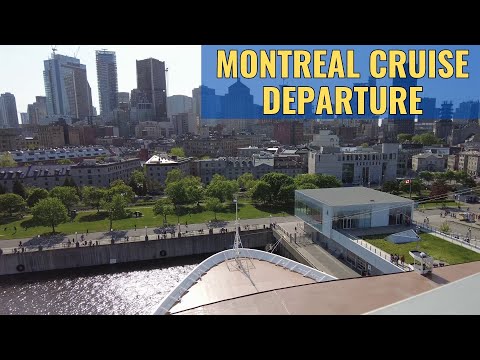 Departing Montreal on Holland America ms Zaandam Cruise 4K May 2023