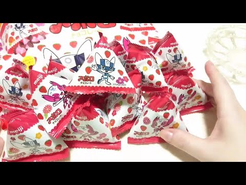 詰め替え作業&ラッキースター探し🌟&アポロ ぴったり！ lucky star  chocolate japanese sweets ASMR