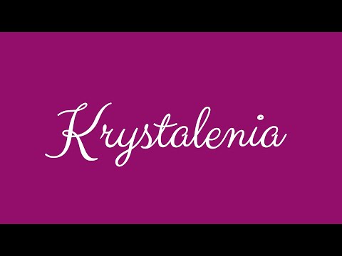 ✎ Krystalenia ✎ English Cursive Handwriting Tutorial