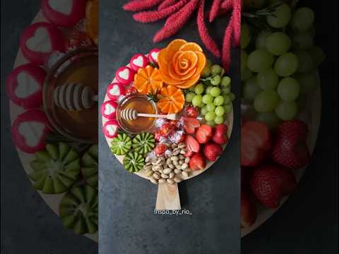 Fruit styling inspiration for Valentine♥️ Cheese board ideas✨ #fruitdecoration #fruitplatter