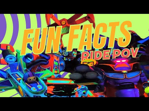 Front Row Facts: Buzz Lightyear Astro Blaster at Disneyland Park California - Fun Facts Ride POV