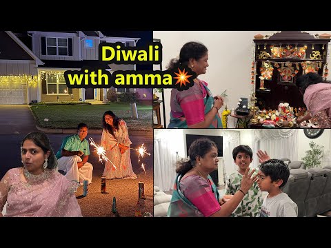 🪔புது வீட்ல அம்மாவோட தீபாவளி celebration ~Day in my life on Diwali & Halloween ~USA  Family Traveler