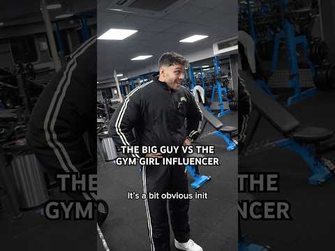 THE BIG GUY VS GYM GIRL INFLUENCER #shorts #short #viral #gym #fitness