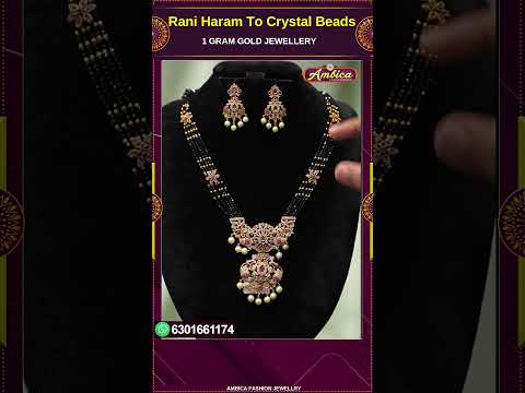 Rani Harams To Crystal Beads Collection 1Gram Gold Jewellery