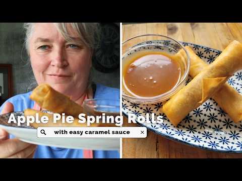 Apple Pie Spring Rolls with EASY Salted Caramel | A SHUT THE FRONT GATE RECIPE!!!