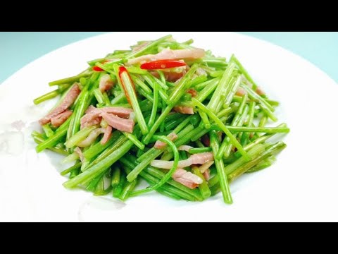 江苏民间著名菜肴，蒌蒿，特色风味吃法