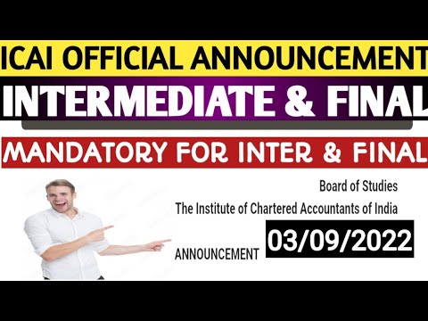 |ICAI Official Announcement | CA Intermediate & Final Students ⚠️ 📢 |