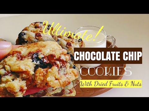 Ultimate Chocolate Chip Cookie with dried fruits and nuts