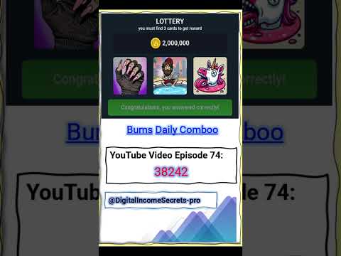 "Bums Daily Combo & YouTube Episode 74 Codes | January 2, 2025 | Redeem Now!"