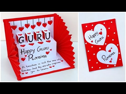 Guru Purnima card making ideas 2024 / Guru Purnima card for Teachers / Easy Pop up Card