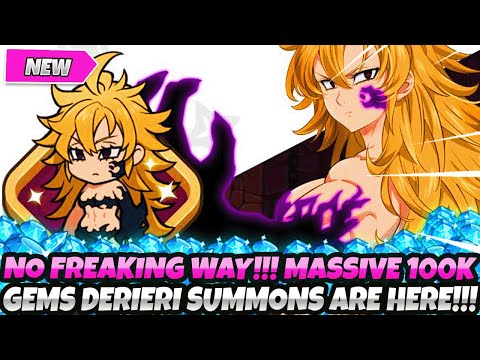 *NO FREAKING WAY!!!!!* 100,000+ DIAMONDS! DERIERI SUMMONS! HUGE BANNER SUMMONS (7DS Idle Adventure