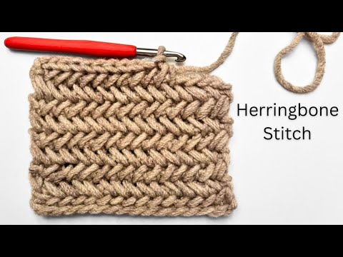 The HERRINGBONE STITCH | Crochet Stitches Tutorial