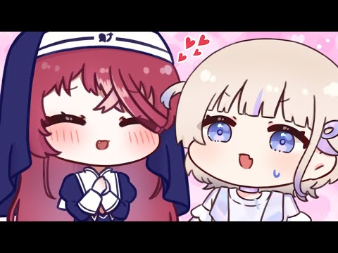 【手描き】ばんちょーにメロメロなシスターマリン【ホロライブ/轟はじめ/宝鐘マリン/白上フブキ】