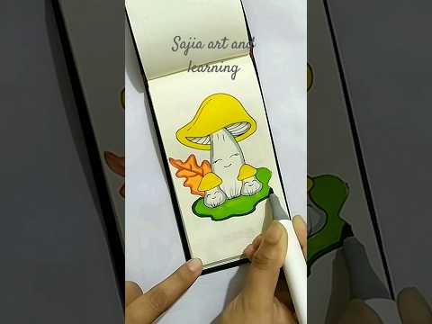 mushroom drawing #art #youtubeshorts #creativeart #reel #painting #shorts