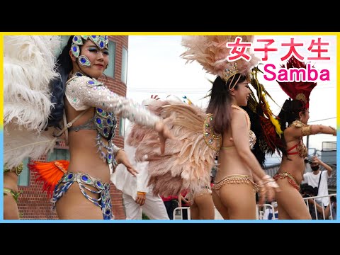 4K 女子大生サンバカーニバル ウニアン 可愛いダンス 福生 Samba 삼바 2023