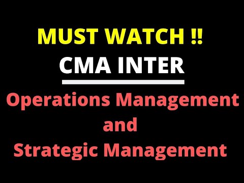 MUST WATCH | CMA INTER | OMSM Paper Analysis