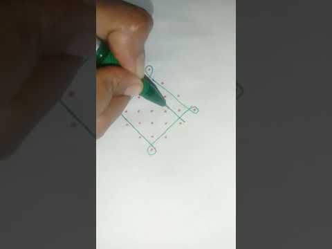 7×1 simple sikku kolam||easy pulli kolam||#shorts