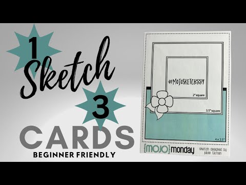 1 Sketch 3 Cards Beginner Friendly #sketchcards #cardsketch #beginnercards