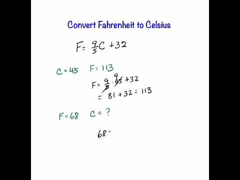 Convert Fahrenheit to Celsius and Back | Temperature Conversion