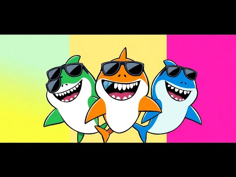 Sharks Dance in Colorful Fun! 🌈 Kids Learning Colors Song 🦈