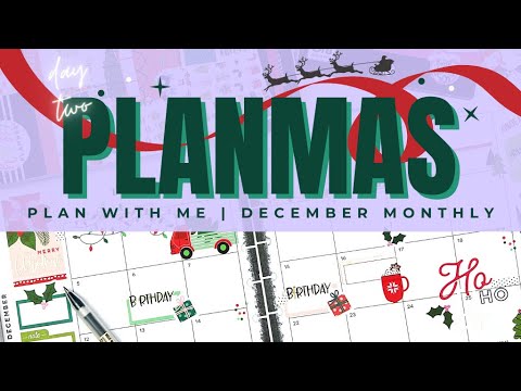 Plan with Me December Monthly // PLANMAS Day 2 | Plans by Rochelle