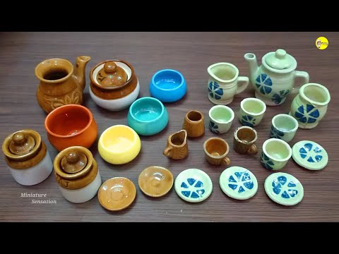 Miniature Ceramic Kitchen set | Satisfying with unboxing | Mini tea set | Miniature Sensation