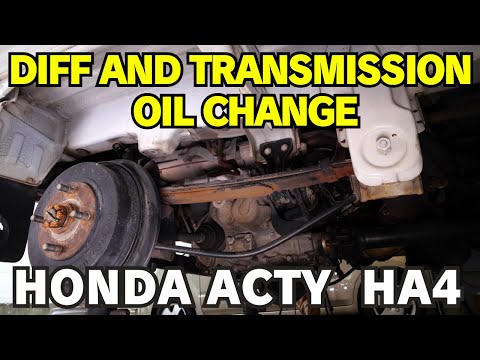 Honda Acty differential and transmission oil change.