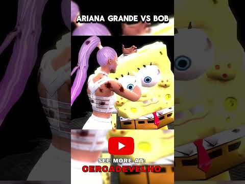 ARIANA VS SPONGEBOB 🎵😂 #cercadevelho #arianagrande #gaming #viralshorts #shorts #spongebob