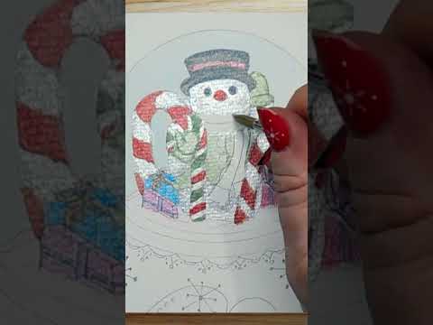 Candy cane snowman snow globe Christmas cards.  #shorts #watercolorpainting  #christmas2023  #art